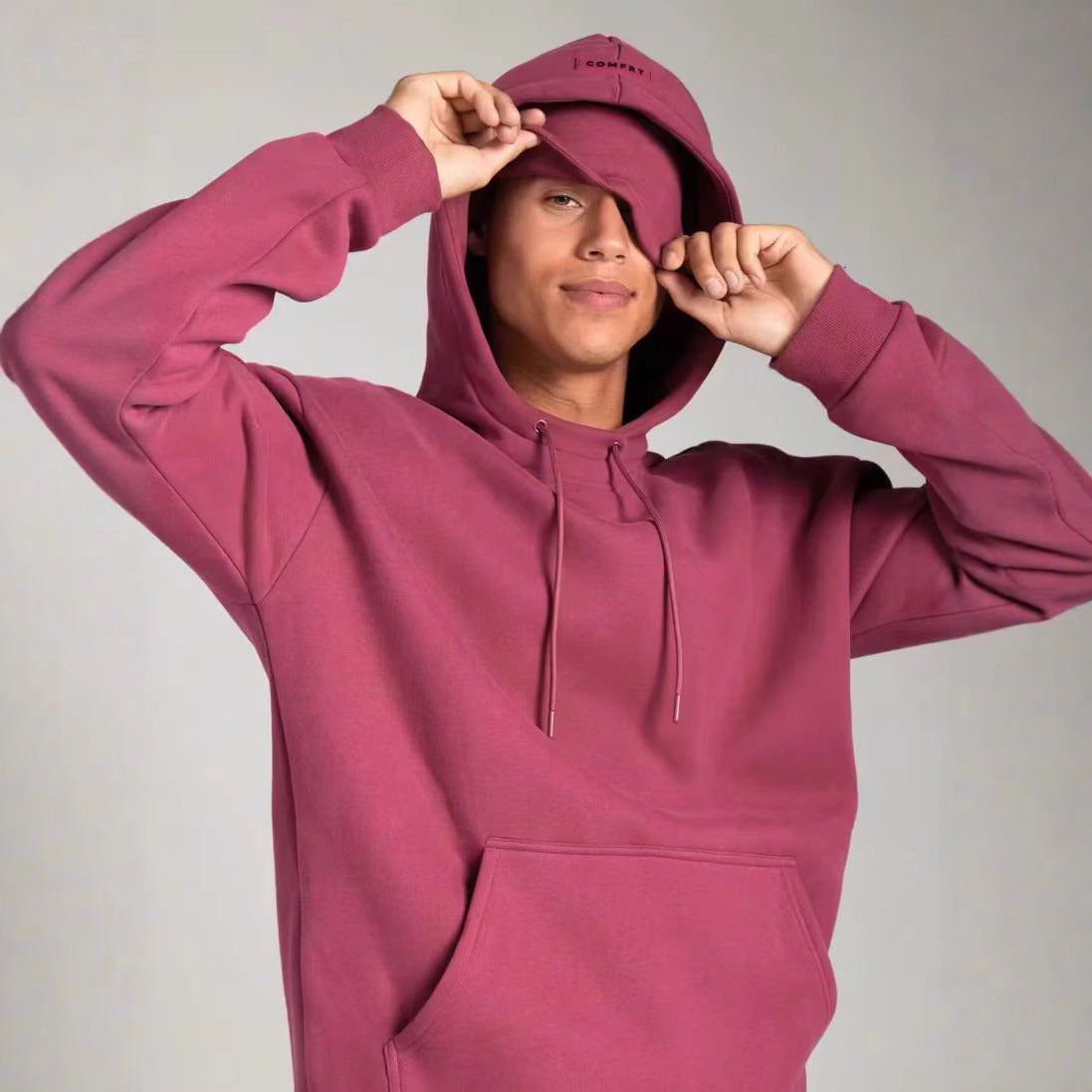 Colorful Couple Hoodie with Drawstring Eye Mask for Travel and Comfort